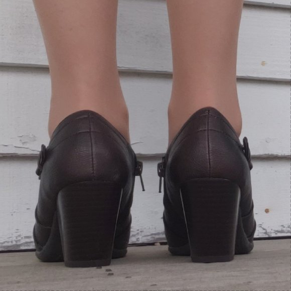 6.5m Womens Canyon River Blues Paige chuncky heel boot shoe brown bronze - Picture 7 of 11